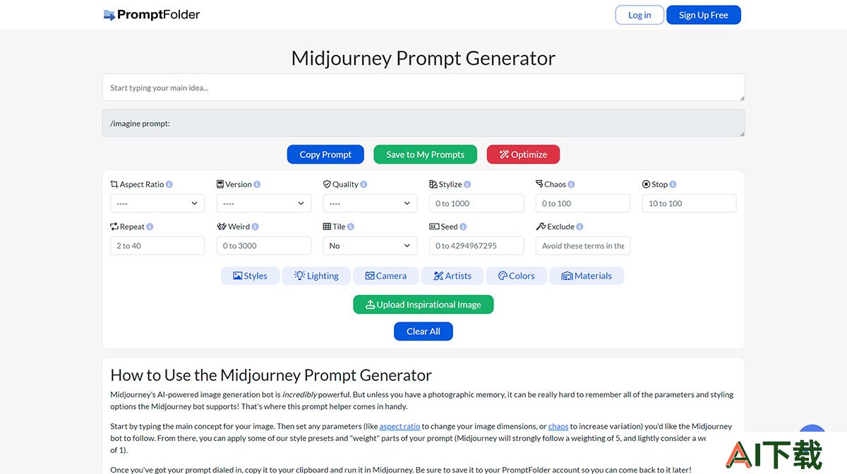 PromptFolder(图1) Midjourney-Prompt-Generator_-Helps-You-Build-The-Perfect-Prompt!_---promptfolder.com.jpg