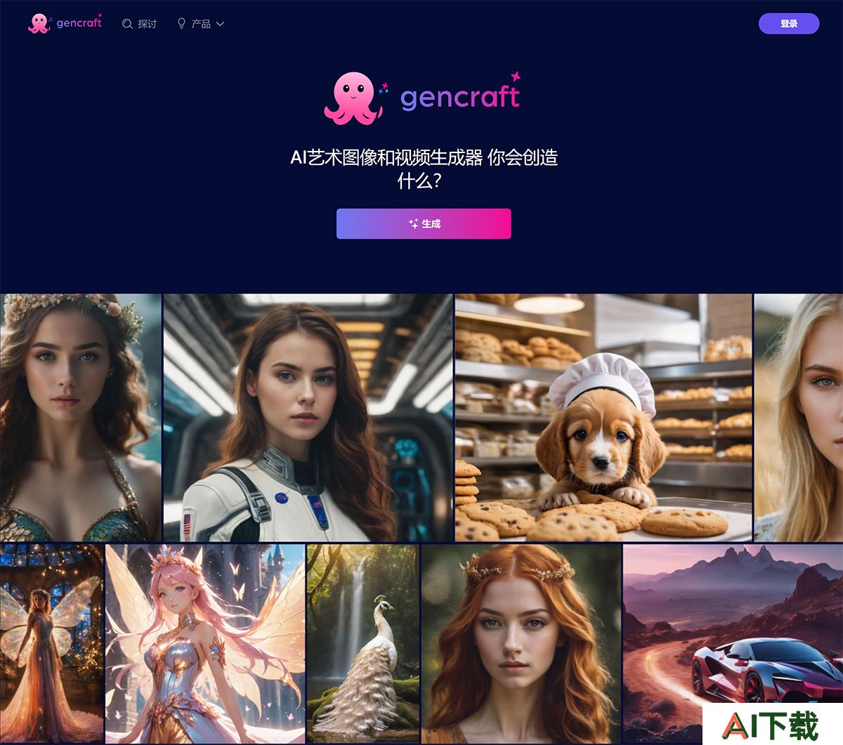 Gencraft(图1) Gencraft---AI-艺术图像和视频生成器---gencraft.jpg