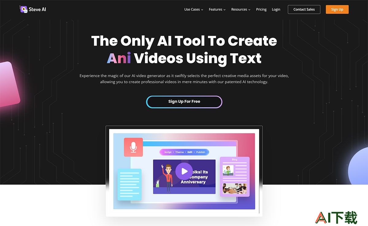 Steve AI(图1) AI-Tool-to-Create-Videos-using-Text_---www.steve.ai.jpg