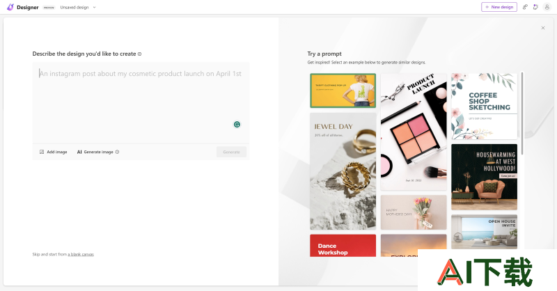 使用Microsoft Designer