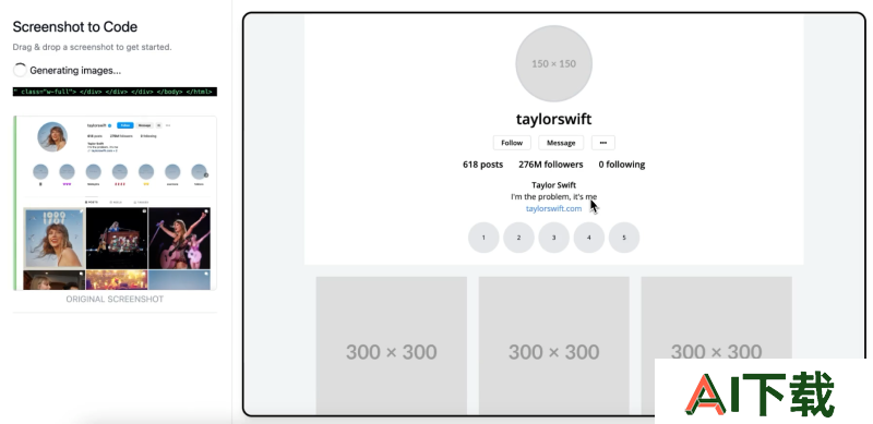 Screenshot to Code