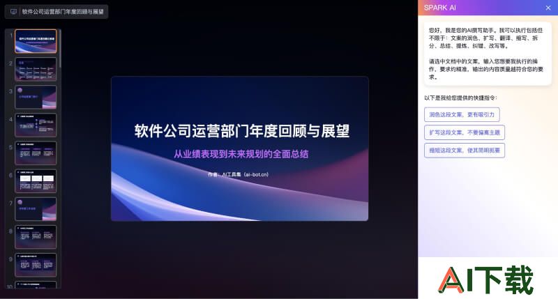 讯飞智文创建的PPT