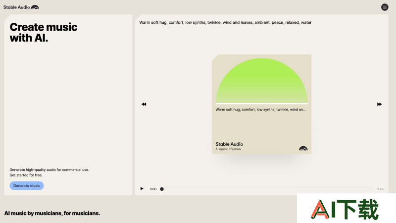 Stable Audio官网
